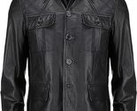 Classic 5-Button Lambskin Leather Blazer for Men - Bond&#39;s Coat Style Men... - £93.87 GBP