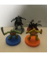 McDonalds TMNT Michaelangelo Leonardo Shredder &amp; Footclan Happy Meal Fig... - $12.56