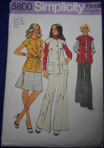 Simplicity Misses’ Vest Skirt &amp; Pants Size 14 5800  - £5.49 GBP