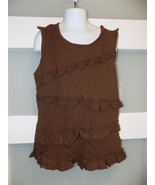 The Children&#39;s Place Brown Ruffled Front Tank Top Size L (10/12) Girl&#39;s - $174.33 MXN