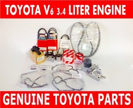 New Genuine Toyota Oem 3.4 Liter 5VZFE V6 Complete 19pcs Timing Belt & Pump Kit - $432.59