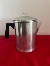 Vintage 9 Cup Mirro Aluminum Percolator Coffee Pot 8.5&quot; Stove Top Campin... - $313.52 MXN