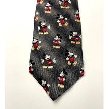 VTG Disney Mickey Mouse Necktie Tie All Over Print 100% Silk Mickey &amp; Co  - $26.99