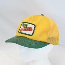 DeKalb Swingster Yellow Green Patch Mesh Snapback Trucker Cap USA Vintage - $100.93