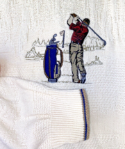 VTG Pinnacle Golf Sweater Mens XXL Embroidered Graphics Cotton 2XL Clubwear USA - £49.35 GBP
