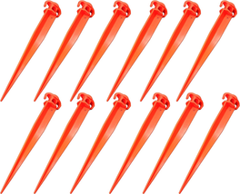 16&quot; 12 PCS Tent Pegs Garden Stakes Durable and Strong Plastic Tent Stake... - £37.29 GBP