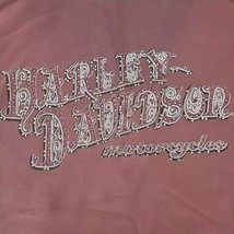 Harley Davidson Hoodie Large Womens Maroon Sweatshirt Cotton 1/4 Zip Up ... - $27.95