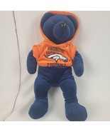 Denver Broncos Forever Collectibles Plush Bear Orange Hoodie 14&quot; - $10.23