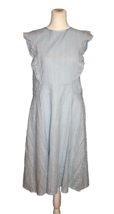 ECOWISH Women&#39;s Dress Summer A-Line Dress Eyelet Lace Light Blue Size La... - £17.92 GBP
