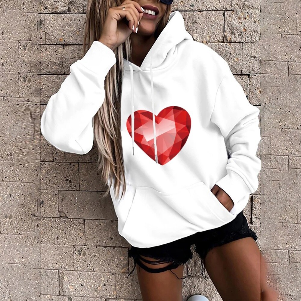 Primary image for Hoodie Sex Heart Print Fashion Pullover Autumn Women's Harajuku Long Sleeve Casu
