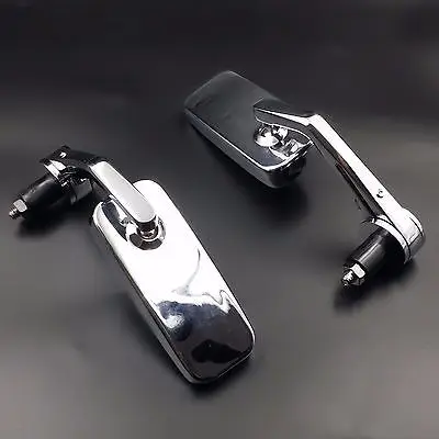 Chrome Rectangle Handle Bar End Mirrors Ninja Zx Yzf R1 R6 R6S Cbr F4i Gsxr - £159.70 GBP