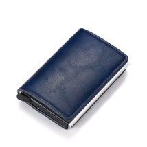 ZOVYVOL Custom Made Aluminum Metal Wallet Credit Card Holder Automatic PU Leathe - £24.13 GBP
