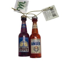 Midwest Lager and Ale Beer Bottle  Christmas Ornaments With Tags 4.25 inch - £7.36 GBP