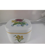 Germaine Monteil Floral Trinket Box Vintage Japan Joquil Roses 2.5&quot; X 3.25&quot; - $9.42 CAD