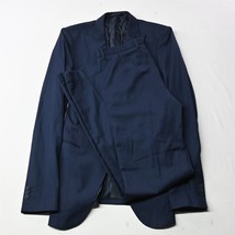 Hockerty Bespoke 36 X-Long Extra Slim 32x38 Navy Sport Coat Jacket Pants Suit - £115.83 GBP