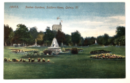 Sunken Gardens, Soldiers&#39; Sailors&#39; Home Quincy Illinois Antique PC Unposted - £10.81 GBP