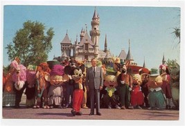 Disneyland Mickey Mouse Walt Disney Sleeping Beauty Castle Postcard 1974 - £14.20 GBP