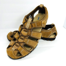 Skechers Leather  Sandal Size 7.5 Brown Flat Walking Outdoor Hiking Shoe... - $49.99