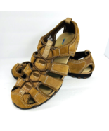 Skechers Leather  Sandal Size 7.5 Brown Flat Walking Outdoor Hiking Shoe... - £39.61 GBP