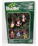 Bucilla Felt Ornament Kit Mini Figures VTG Jeweled Christmas Heirloom se... - £22.00 GBP