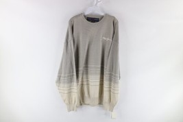 NOS Vintage 90s Phat Farm Mens 2XL Striped Script Spell Out Knit Sweater Gray - £62.28 GBP