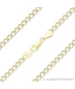 3.7mm Cuban Pave Link Chain Anklet in 14k Yellow Gold-Plated 925 Sterlin... - $623.61 MXN+