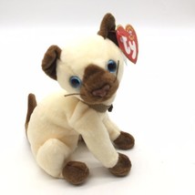 TY Beanie Baby - SIAM the Siamese Cat 7 inch With Tags - £8.01 GBP
