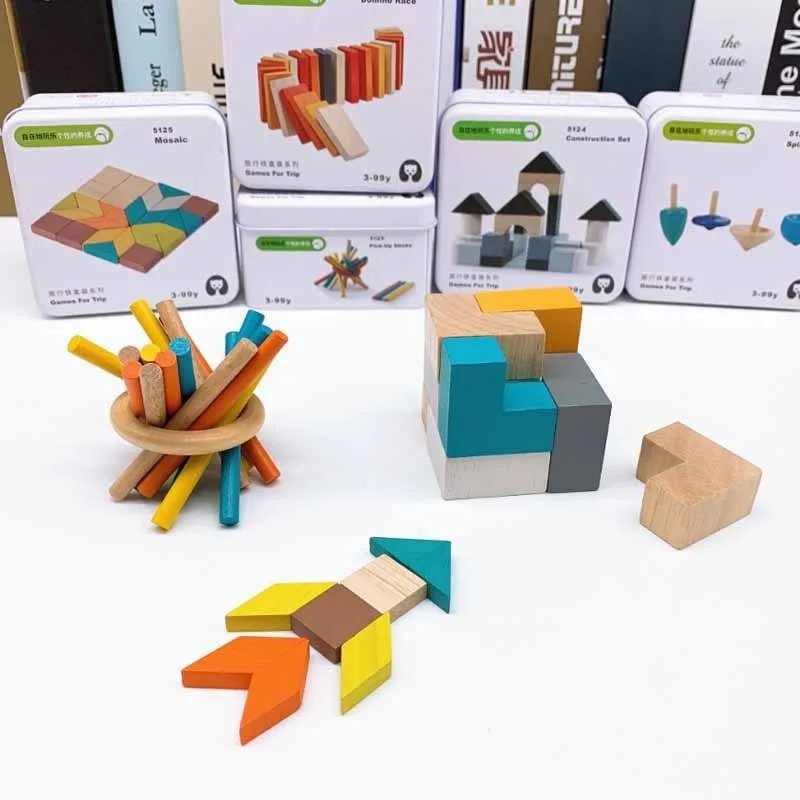 Wooden Building Block Early Learning Education Intelligence Disassembly Toys - £12.86 GBP