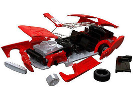 Skill 1 Model Kit 1968 Ford Mustang GT Red Snap Together Model Airfix Quickbuild - $29.03
