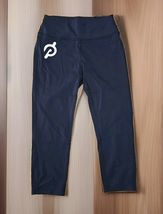 Peloton Cropped Leggings Womans Size Medium Black Side Logo Activewear S1 - $34.65