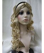Deluxe Disney Alice in Wonderland Costume Wig Blonde Black Headband Tim ... - $541.94 MXN