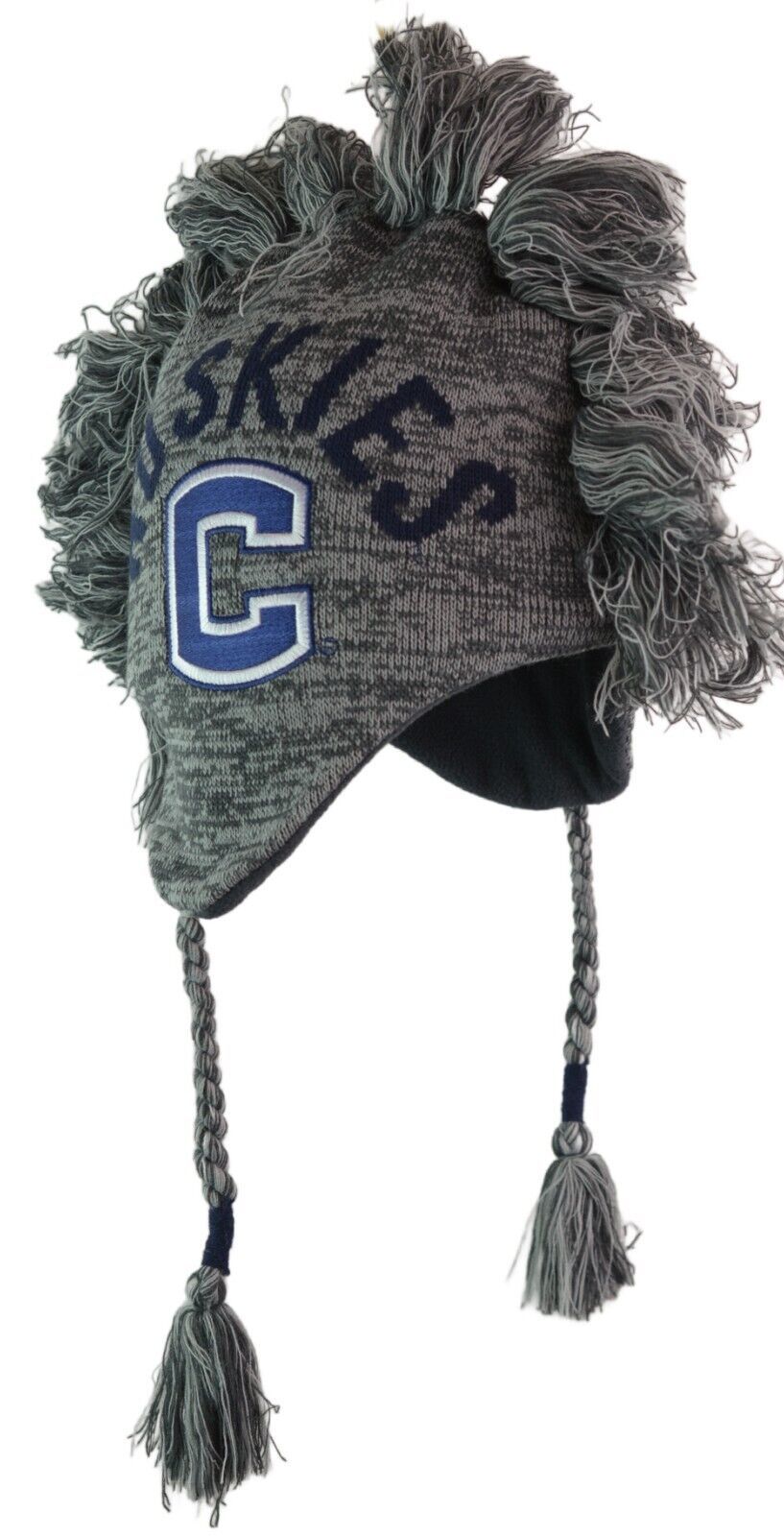Connecticut UConn Huskies NCAA Mohawk-Style Winter Knit Cap with Ear Flaps