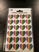 Rainbow Heart Stickers Sealed Pack (4) Sheets Lgbtq Gay Support - £6.72 GBP
