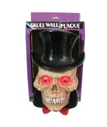 Vintage Animated Skull Wall Plaque Light Eyes Sound Paper Magic Group Ha... - £17.06 GBP