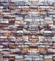Dundee Deco PJ2222 Multicolored Faux Bricks, Stones 3D Wall Panel, Peel and Stic - £10.13 GBP+