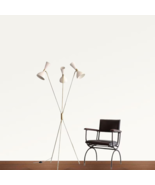 3 Arms Stilnovo Style Floor Lamp Light Mid Century Brass Sputnik light F... - $5,223.09 MXN