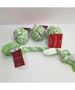 Wondershop Braided Rope Ball Tug Pull Dog Toy Chew Set Green - £19.74 GBP