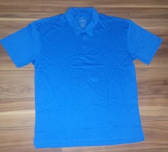 True Classic Blue Short Sleeve Polo Shirt Men Size Large NEW - $219.24 MXN