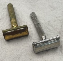 Vintage Gillette Safety Razor Lot Of 2 For Parts Or Restoration - £15.09 GBP