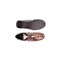 Mens Belvedere Vasco Hornback Crocodile Sneaker Shoes Brown 336122 image 2