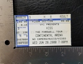 Kiss - The Farewell Tour June 28, 2000 Continental Arena Concert Ticket Stub 1 - £7.90 GBP