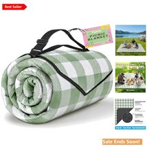 Extra Large Waterproof Picnic Blanket Foldable 80x80 Green Americana San... - $53.41
