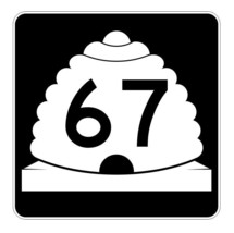 Utah State Highway 67 Sticker Decal R5403 Highway Route Sign - $1.45+
