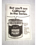 1976 Ad California Acrylic House Paint Bet You&#39;ll See California in the ... - $10.96 CAD