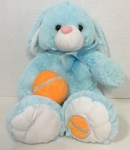 Atico plush bunny rabbit Easter plush blue white orange egg bow ribbon - £7.75 GBP