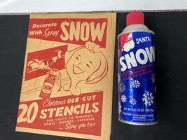 Vintage Christmas Snow Stencils with Howdy Doody + Can of Santa Snow - £24.11 GBP