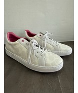 COACH WHITE/PETUNIA CLIP  LOW TOP WOMEN&#39;S SNEAKER SHOES SZ 10 - €76,75 EUR
