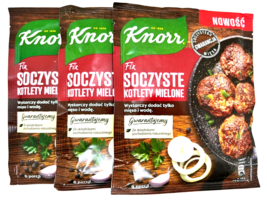 Knorr JUICY Burgers spice packets PACK of 3 Made In Europe FREE SHIPPING - £8.49 GBP