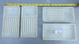 Lot Of 4 VINTAGE 1950s DENTAL MILK GLASS INSTRUMENT TRAYS #9 - £52.00 GBP