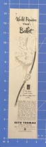 Vintage Print Ad Seth Thomas Watch The Ballet Ballerina Thomaston CT 13.5 x 2.75 - £7.31 GBP